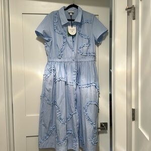 NWT Kate Spade Target Blue Ribbon Midi dress XL